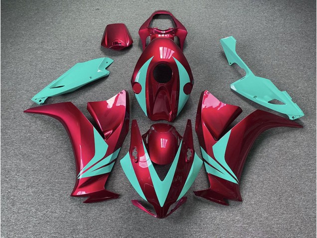 2012-2016 Rot Glänzend & Blaugrün Honda CBR1000RR Motorrad Verkleidungen 2012-2016 Rot Glänzend & Blaugrün Honda CBR1000RR Motorrad Verkleidungen