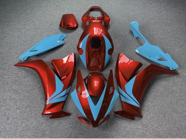 2012-2016 Rot Glänzend & Hellblau Honda CBR1000RR Motorrad Verkleidungen
