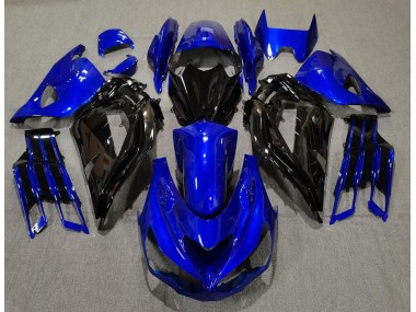 2012-2021 Glänzend Blau & Schwarz Kawasaki ZX14R Motorrad Verkleidungen