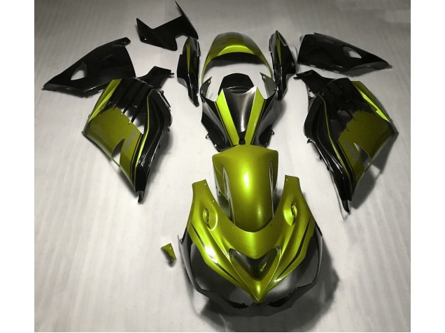 2012-2021 Glänzendes Gelb & Schwarz Kawasaki ZX14R Motorrad Verkleidungen 2012-2021 Glänzendes Gelb & Schwarz Kawasaki ZX14R Motorrad Verkleidungen