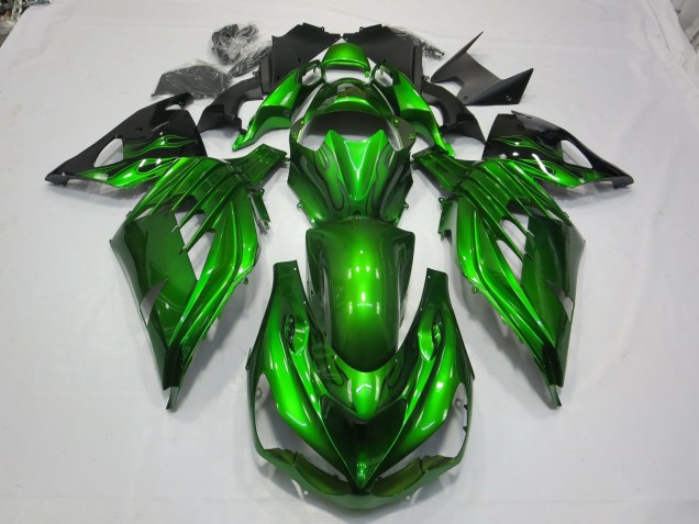 2012-2021 Grün Schwarz Kawasaki ZX14R Motorrad Verkleidungen 2012-2021 Grün Schwarz Kawasaki ZX14R Motorrad Verkleidungen