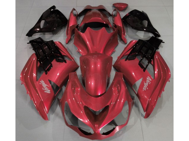2012-2021 Kräftiges Rot Kawasaki ZX14R Motorrad Verkleidungen