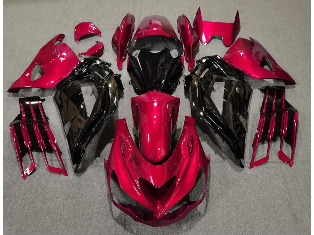 2012-2021 Rot Glänzend & Schwarz Kawasaki ZX14R Motorrad Verkleidungen 2012-2021 Rot Glänzend & Schwarz Kawasaki ZX14R Motorrad Verkleidungen