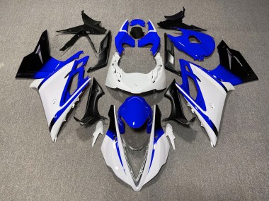 2013-2016 Glänzend Weiß & Blau Triumph Daytona 675 Motorrad Verkleidungen