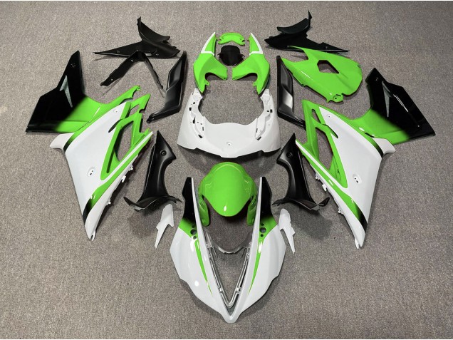 2013-2016 Glänzend Weiß & Grün Triumph Daytona 675 Motorrad Verkleidungen 2013-2016 Glänzend Weiß & Grün Triumph Daytona 675 Motorrad Verkleidungen