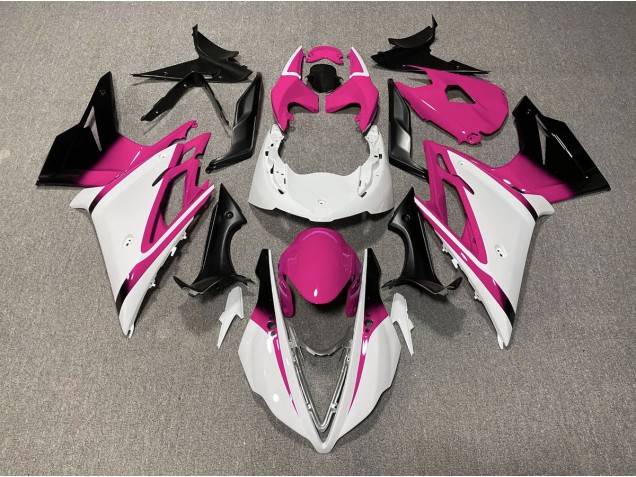 2013-2016 Glänzend Weiß & Pink Triumph Daytona 675 Motorrad Verkleidungen