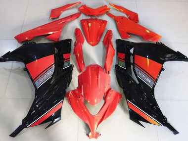 2013-2018 Candy Red & Schwarz Kawasaki Ninja 300 Motorrad Verkleidungen