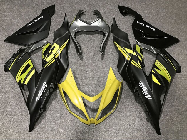 2013-2018 Glänzendes Schwarz & Gelb Kawasaki ZX6R Motorrad Verkleidungen 2013-2018 Glänzendes Schwarz & Gelb Kawasaki ZX6R Motorrad Verkleidungen