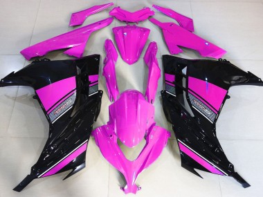 2013-2018 Hot Pink & Schwarz Kawasaki Ninja 300 Motorrad Verkleidungen