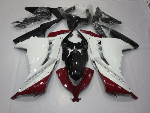 2013-2018 Kastanienbraun & Weiß Kawasaki Ninja 300 Motorrad Verkleidungen