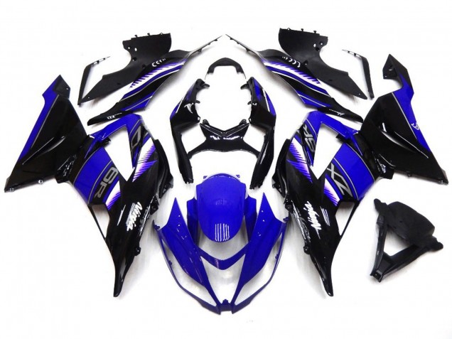 2013-2018 Kräftiges Tiefes Blau & Schwarz Kawasaki ZX6R Motorrad Verkleidungen