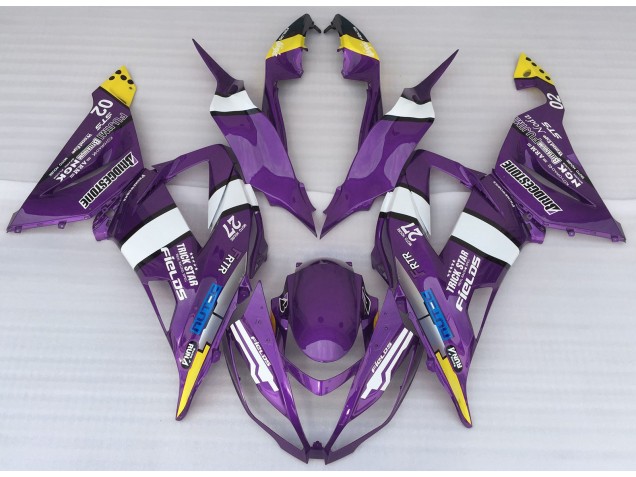 2013-2018 Lila Logostil Kawasaki ZX6R Motorrad Verkleidungen