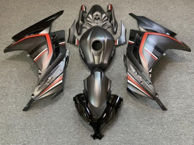 2013-2018 Matt Schwarz & Rot Kawasaki Ninja 300 Motorrad Verkleidungen