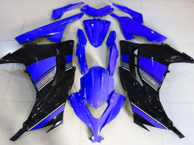 2013-2018 Mitternachtsblau & Schwarz Kawasaki Ninja 300 Motorrad Verkleidungen