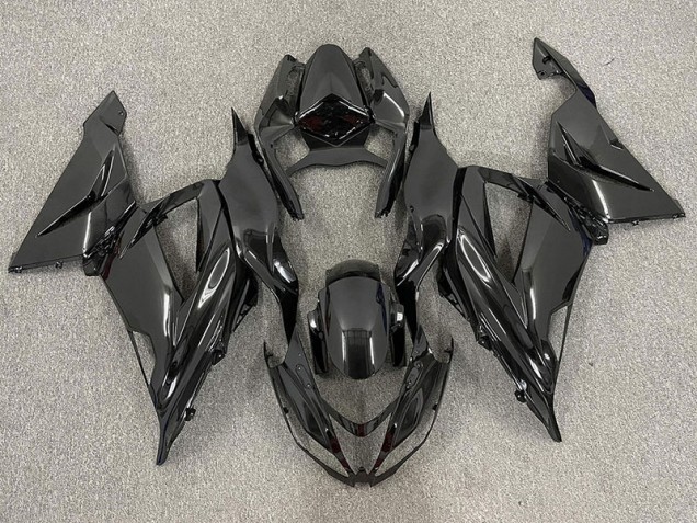 2013-2018 Schwarz-Einfarbig Glänzend Kawasaki ZX6R Motorrad Verkleidungen 2013-2018 Schwarz-Einfarbig Glänzend Kawasaki ZX6R Motorrad Verkleidungen