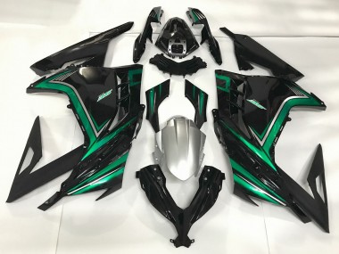 2013-2018 Schwarz Glänzend & Smaragdgrün Kawasaki Ninja 300 Motorrad Verkleidungen