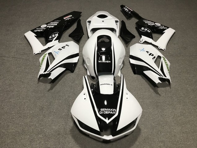 2013-2023 Schwarz-Weiß-Design Honda CBR600RR Motorrad Verkleidungen