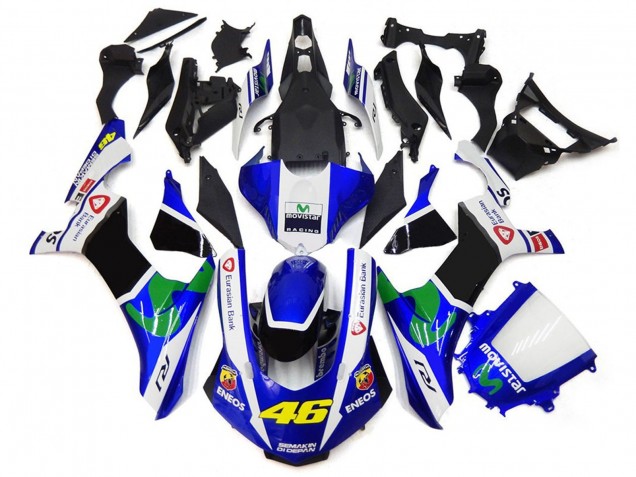 2015-2019 Blau & Weiß 46 Yamaha R1 Motorrad Verkleidungen