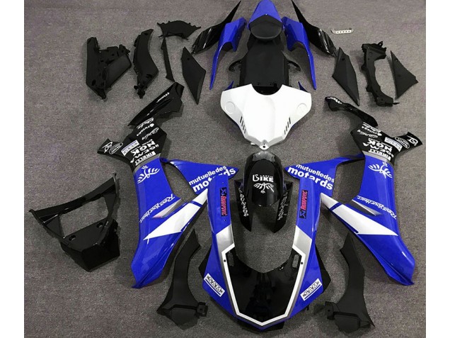 2015-2019 Glänzend Blau Logo-Stil Yamaha R1 Motorrad Verkleidungen