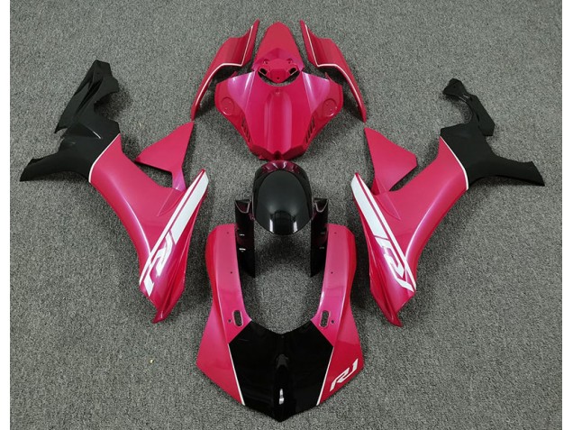 2015-2019 Hot Pink & Schwarz Yamaha R1 Motorrad Verkleidungen