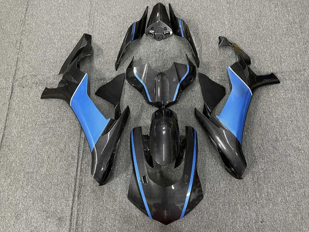 2015-2019 Kohlefaser & Hellblau Yamaha R1 Motorrad Verkleidungen