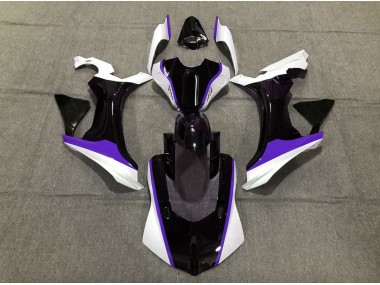 2015-2019 Lila-Schwarz-Weiß Yamaha R1 Motorrad Verkleidungen