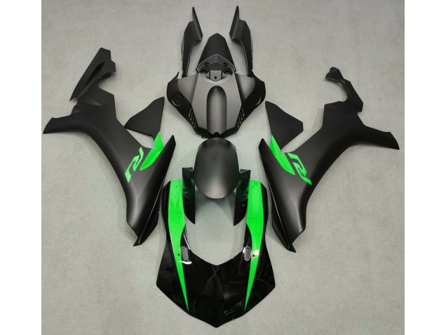 2015-2019 Matt Schwarz & Grün Yamaha R1 Motorrad Verkleidungen