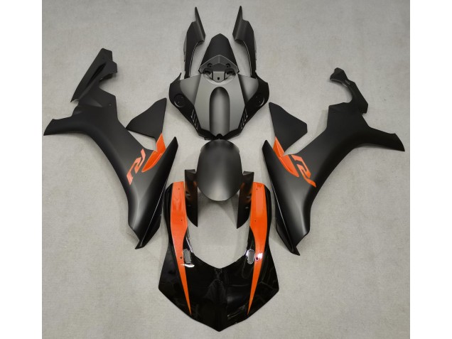 2015-2019 Matt Schwarz & Orange Yamaha R1 Motorrad Verkleidungen