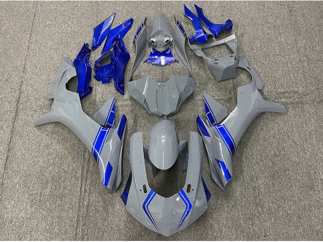 2015-2019 Nardo Grau & Blaue Akzente Yamaha R1 Motorrad Verkleidungen 2015-2019 Nardo Grau & Blaue Akzente Yamaha R1 Motorrad Verkleidungen