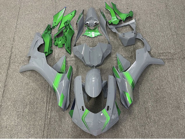 2015-2019 Nardo Grau & Grüne Akzente Yamaha R1 Motorrad Verkleidungen