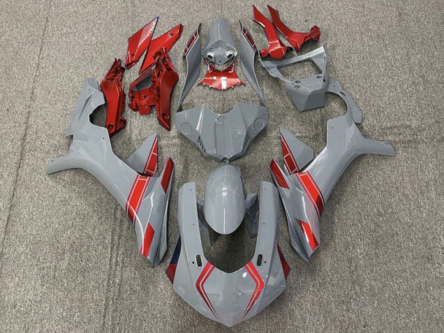 2015-2019 Nardo Grau & Rot Akzente Yamaha R1 Motorrad Verkleidungen