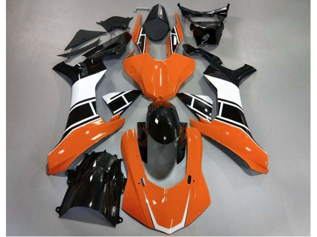 2015-2019 Orange Glänzend Silber & Schwarz Yamaha R1 Motorrad Verkleidungen