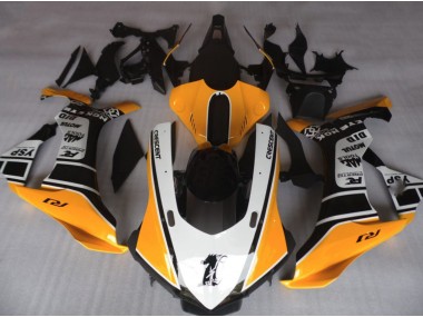 2015-2019 Orange & Weiß Yamaha R1 Motorrad Verkleidungen