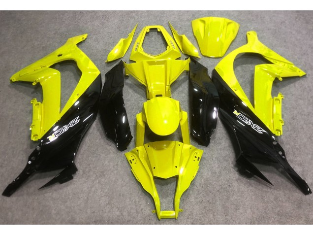2016-2019 Glänzendes Gelb & Schwarz Kawasaki ZX10R Motorrad Verkleidungen