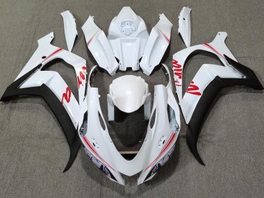 2016-2019 Perlweiß & Rot Logos Kawasaki ZX10R Motorrad Verkleidungen