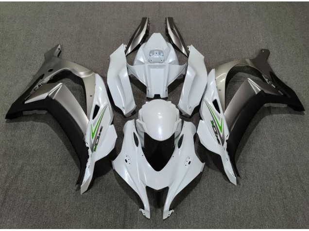 2016-2019 Perlweiß & Silber Kawasaki ZX10R Motorrad Verkleidungen