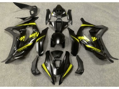 2016-2019 Satinschwarz & Gelb Kawasaki ZX10R Motorrad Verkleidungen