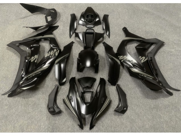 2016-2019 Satinschwarz & Grau Kawasaki ZX10R Motorrad Verkleidungen