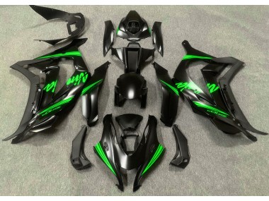 2016-2019 Satinschwarz & Grün Kawasaki ZX10R Motorrad Verkleidungen
