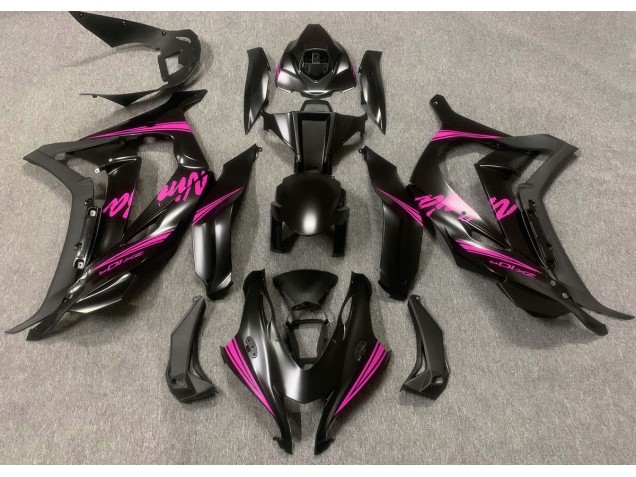 2016-2019 Satinschwarz & Rosa Kawasaki ZX10R Motorrad Verkleidungen