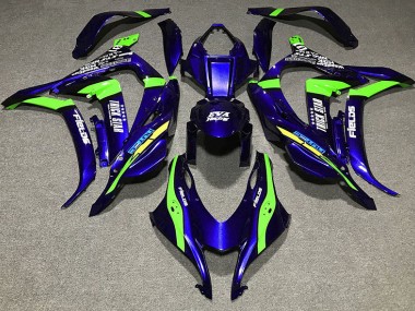 2016-2019 Tiefes Blau Trickstar Kawasaki ZX10R Motorrad Verkleidungen