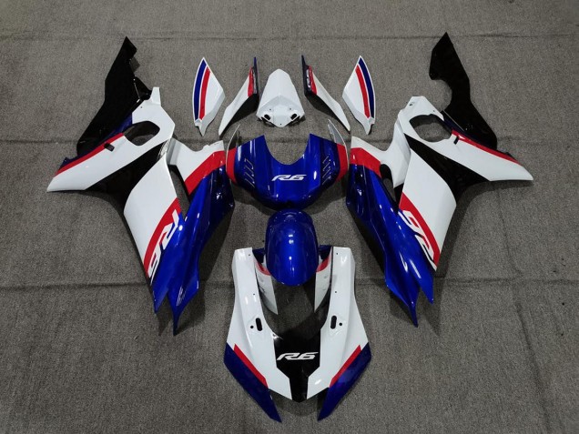 2017-2021 Blauweiß & Rot Yamaha R6 Motorrad Verkleidungen