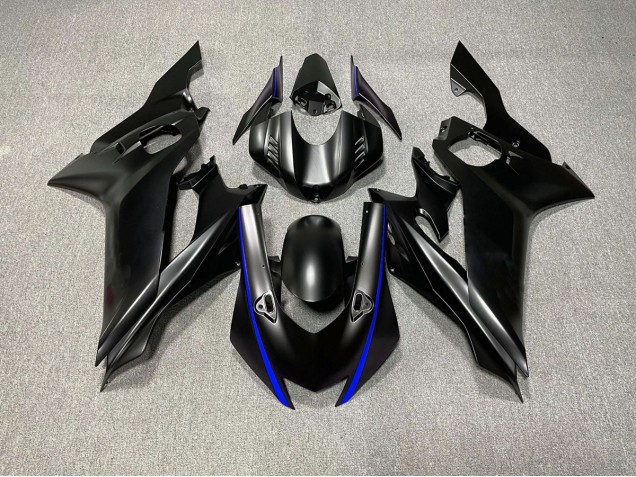2017-2021 Matt Schwarze & Blaue Akzente Yamaha R6 Motorrad Verkleidungen
