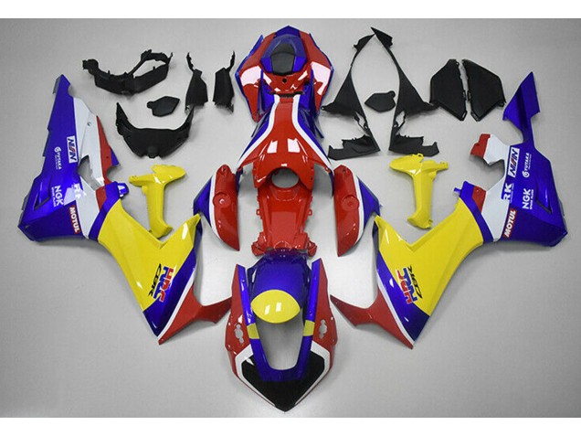 2017-2023 Rot Blau & Gelb HRC Honda CBR1000RR Motorrad Verkleidungen