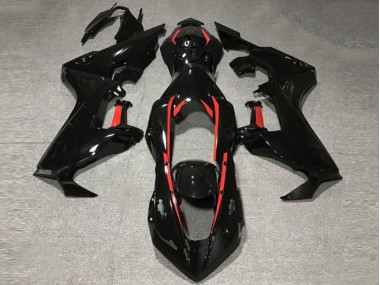 2017-2023 Schwarz Glänzend Mit Rotem Futter Honda CBR1000RR Motorrad Verkleidungen