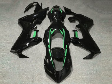 2017-2023 Schwarz Glänzend & Waldgrünes Futter Honda CBR1000RR Motorrad Verkleidungen