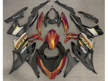 2018-2023 Flüssiges Orange & Grau Kawasaki Ninja 400 Motorrad Verkleidungen