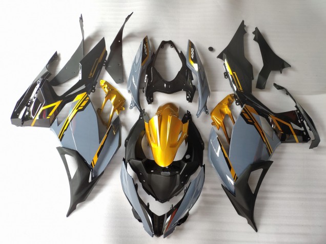 2018-2023 Nardo Grau & Gold Kawasaki Ninja 400 Motorrad Verkleidungen