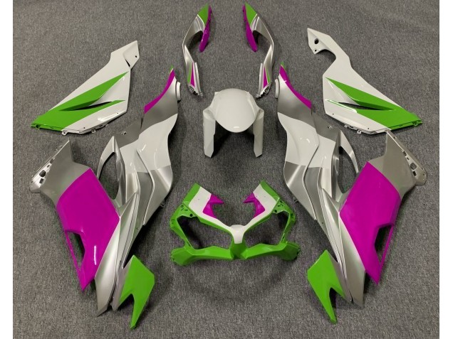 2019-2023 Glänzend Grün Pink & Silber Kawasaki ZX6R Motorrad Verkleidungen 2019-2023 Glänzend Grün Pink & Silber Kawasaki ZX6R Motorrad Verkleidungen