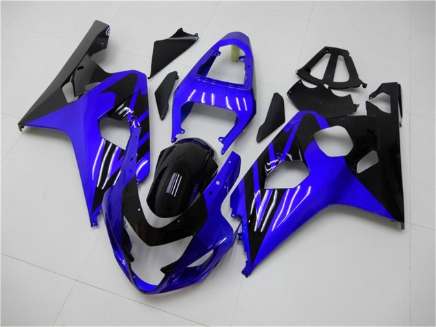 Suzuki GSXR 600/750 Motorrad Verkleidung 2004-2005 - Blau Glanzendes Schwarz